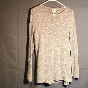 ST JOHN’S BAY women’s long sleeve top sz M  tan